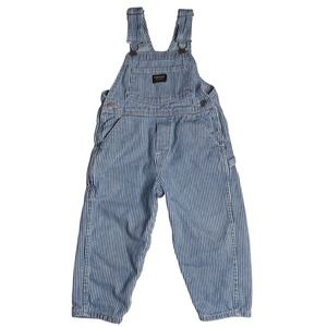 OSHKOSH B’gosh Overalls Vestbak Denim Engineer Railroad Stripe Light Toddler 4T